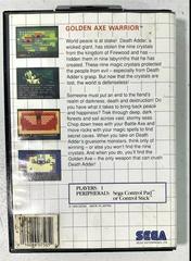 Back Of Case | Golden Axe Warrior Sega Master System