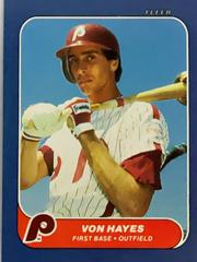 Von Hayes #92 Baseball Cards 1986 Fleer Mini Prices