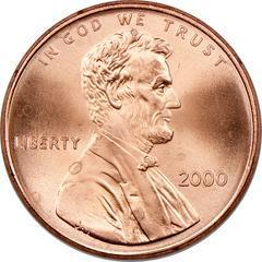 2000 [CHEERIOS] Coins Lincoln Memorial Penny Prices