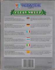 Box Rear | Clean Sweep PAL Vectrex