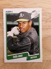 Felix Jose [Error Team Logo Covered] #13 Baseball Cards 1990 Fleer Prices