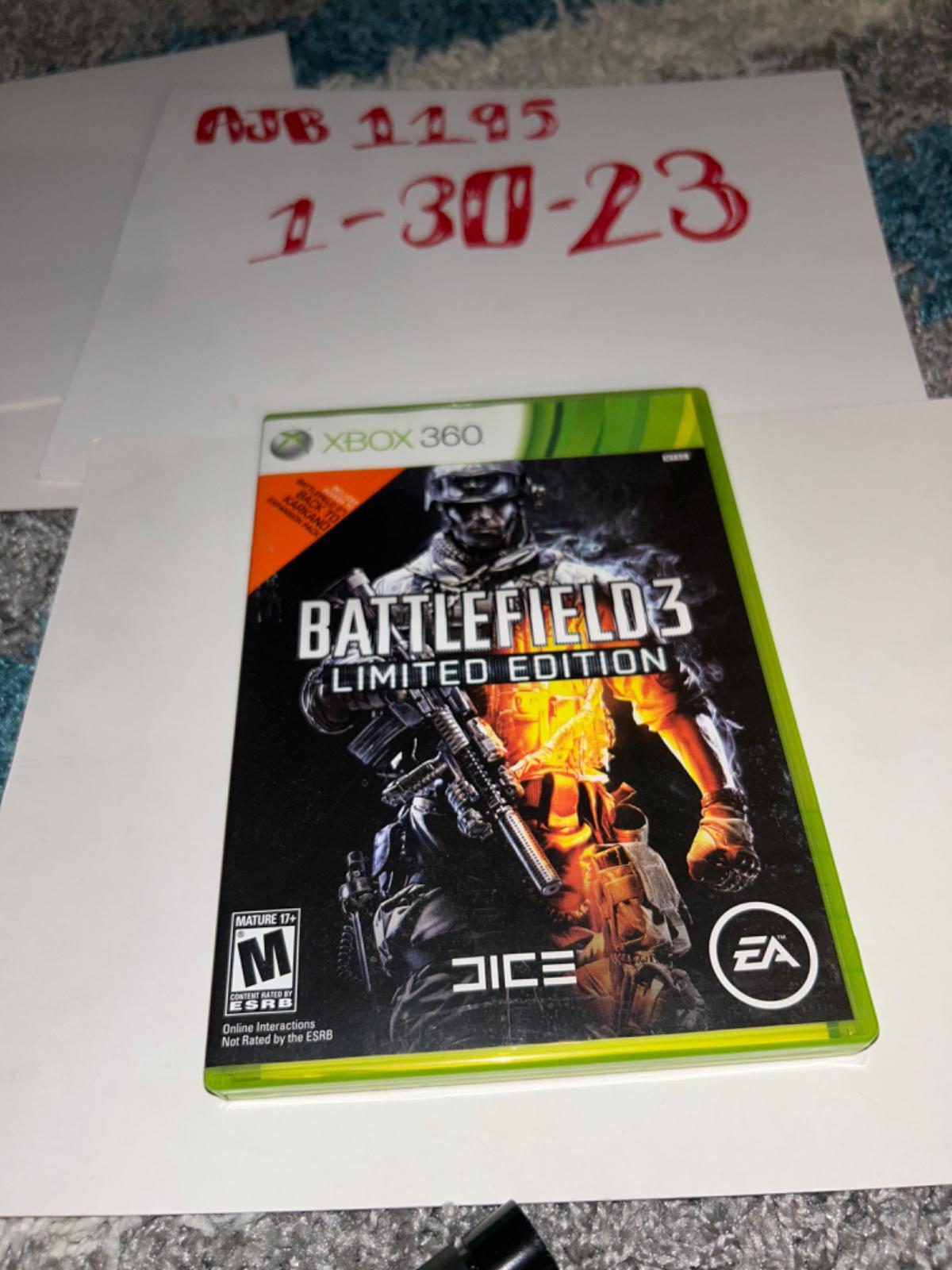 Battlefield 3 Item, Box, and Manual Xbox 360