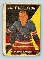 Andy Hebenton Hockey Cards 1958 Topps Prices