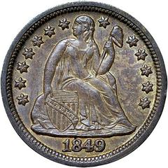 1849 [PROOF] Coins Seated Liberty Dime Prices
