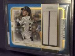 Christian Yelich [Blue] Baseball Cards 2023 Topps Definitive Jumbo Relic Collection Prices