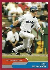 Hank Blalock [Red Chunk, White Jersey] #177 Baseball Cards 2004 Bazooka Prices