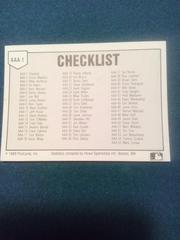 Checklist #AAA-1 Baseball Cards 1989 Procards Triple A All Stars Prices