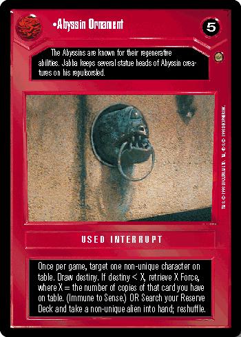 Abyssin Ornament [Limited] Star Wars CCG Jabba's Palace