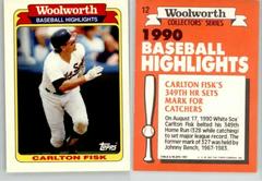 Carlton Fisk Baseball Cards 1990 Woolworth Prices