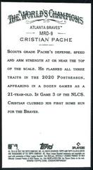 Variation Back  | Cristian Pache Baseball Cards 2021 Topps Allen & Ginter Mini Rookie Design Variations