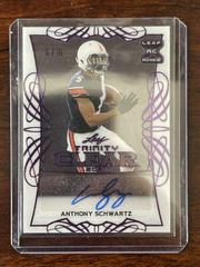 Anthony Schwartz [Purple] #CA-AS1 Football Cards 2021 Leaf Trinity Clear Autograph Prices