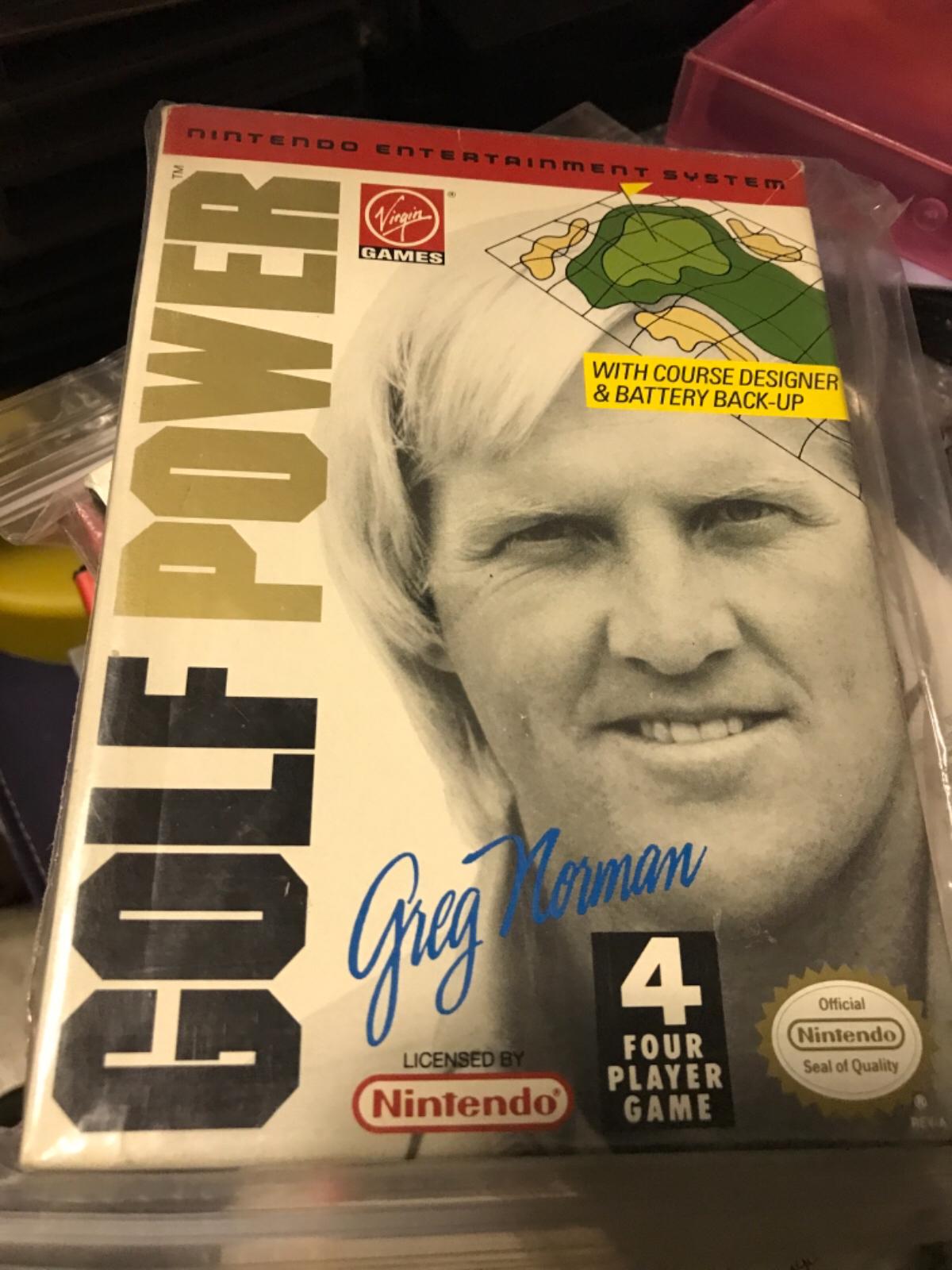 Greg Norman's Golf Power Item, Box, and Manual NES