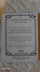 Back  | Calvin Austin III [Black] Football Cards 2022 Sage Artistry