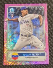 Adbert Alzolay[Pink Refractor Mega Box Mojo] #STG-AA Baseball Cards 2020 Bowman Chrome Spanning the Globe Prices