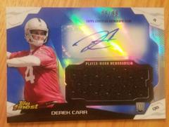 Derek Carr Football Cards 2014 Topps Finest Rookie Autograph Patch Prices