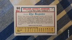 Back  | Jeff Johnson Baseball Cards 1992 Topps '91 M.L. Debut