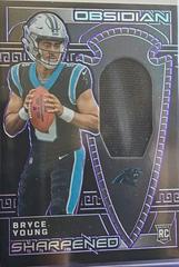 Bryce Young [Purple Electric Etch] #SSW-BYO Football Cards 2023 Panini Obsidian Sharpened Swatch Prices