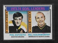 Goal Leaders [P. Esposito, B. Goldsworthy] Hockey Cards 1974 Topps Prices