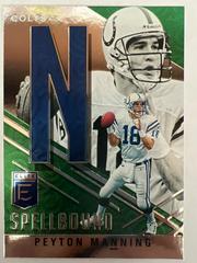Payton Manning [Green] #S-N Football Cards 2021 Panini Donruss Elite Spellbound Prices