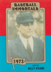 Billy Evans #136 Baseball Cards 1980 Baseball Immortals Prices