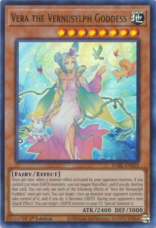 Vera the Vernusylph Goddess DABL-EN025 YuGiOh Darkwing Blast