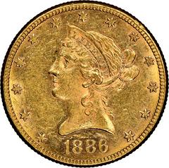 1886 [PROOF] Coins Liberty Head Gold Eagle Prices