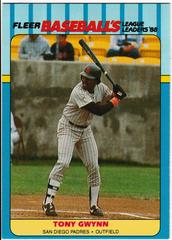 Tony Gwynn #16 Baseball Cards 1988 Fleer League Leaders Prices