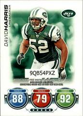 David Harris #15 Football Cards 2010 Topps Attax Prices