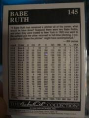 Back Of Card | Babe Ruth Baseball Cards 1992 Megacards Babe Ruth