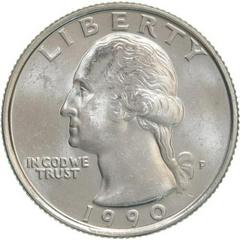 1990 P Coins Washington Quarter Prices