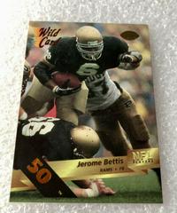 Jerome Bettis [50 Stripe] #159 Football Cards 1993 Wild Card Prices
