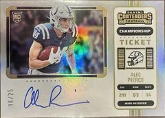 Alec Pierce [SP Variation Autograph Championship Ticket] #103V Football Cards 2022 Panini Contenders Prices
