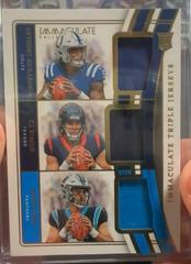 Anthony Richardson / Bryce Young / C.J. Stroud #15 Football Cards 2023 Panini Immaculate Triple Jersey Prices