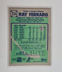 Back | Ray Ferraro Hockey Cards 1990 Topps