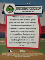 Rear | Wally The Green Monster Baseball Cards 2024 Topps Big League Baseball Mascot