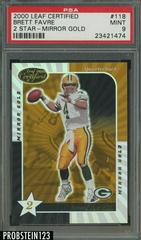 Brett Favre [2 Star Mirror Gold] #118 Football Cards 2000 Leaf Certified Prices