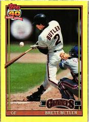 Brett Butler Baseball Cards 1991 Topps Box Panels Hand Cut Prices