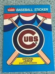 Chicago Cubs Baseball Cards 1989 Fleer Baseball Stickers Prices