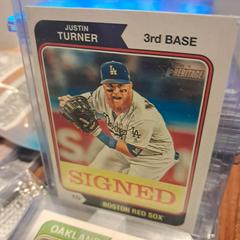 Justin Turner Baseball Cards 2023 Topps Heritage Traded Signed Stamps Prices