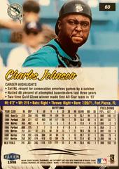 Rear | Charles Johnson Baseball Cards 1998 Ultra