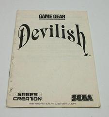 Devilish - Manual | Devilish Sega Game Gear