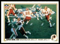 Super Bowl XVII [Washington vs. Miami] Football Cards 1983 Fleer Team Action Prices