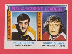 Scoring Leaders [P. Esposito, B. Clarke] Hockey Cards 1974 O-Pee-Chee Prices
