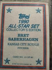 Back Side | Bret Saberhagen Baseball Cards 1990 Topps All Star Glossy Set of 60