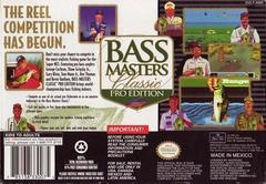 Bass Masters Classic Pro Edition - Back | Bass Masters Classic Pro Edition Super Nintendo