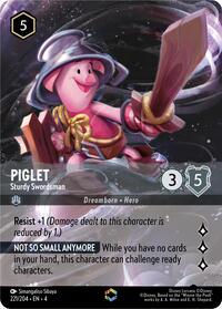 Piglet - Sturdy Swordsman [Enchanted] #221 Lorcana Ursula's Return