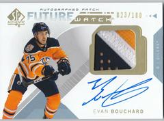 Evan Bouchard [Autograph Patch] Hockey Cards 2018 SP Authentic Prices
