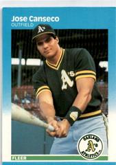 Jose Canseco Baseball Cards 1987 Fleer Prices