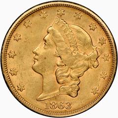 1863 S Coins Liberty Head Gold Double Eagle Prices