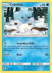 Cubchoo Pokemon Lost Thunder Prices